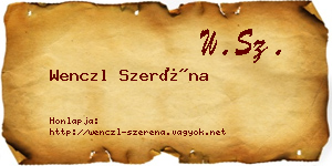 Wenczl Szeréna névjegykártya