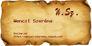 Wenczl Szeréna névjegykártya